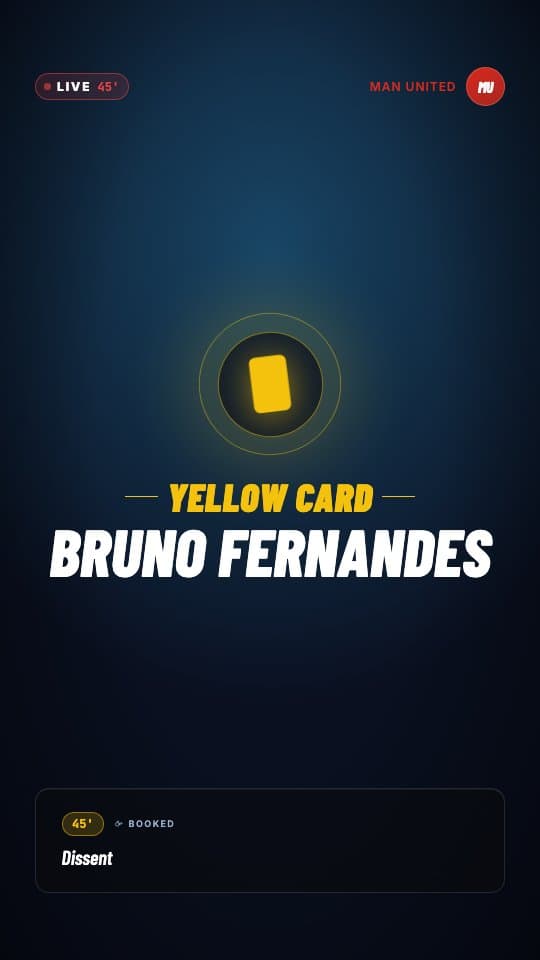 Card Alert football graphic template — Dramatic yellow or red card display