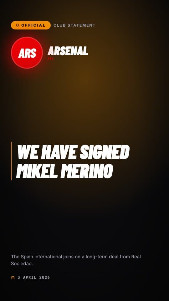 Official Announcement football graphic template — Club official announcement card