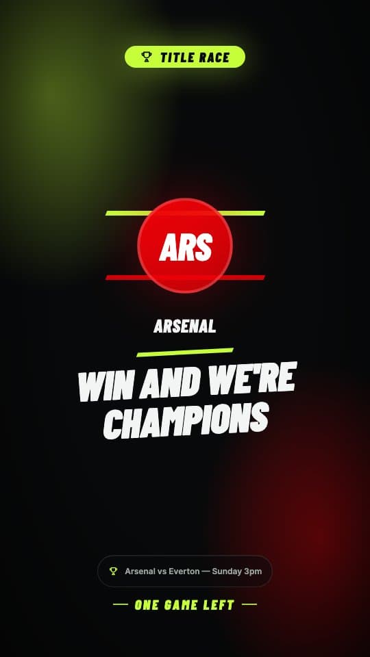 Season Finale Hype football graphic template — Final day drama — title, playoff, or relegation stakes